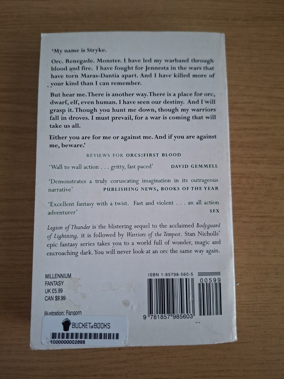 Legion of Thunder – Stan Nicholls (Second Hand Book)