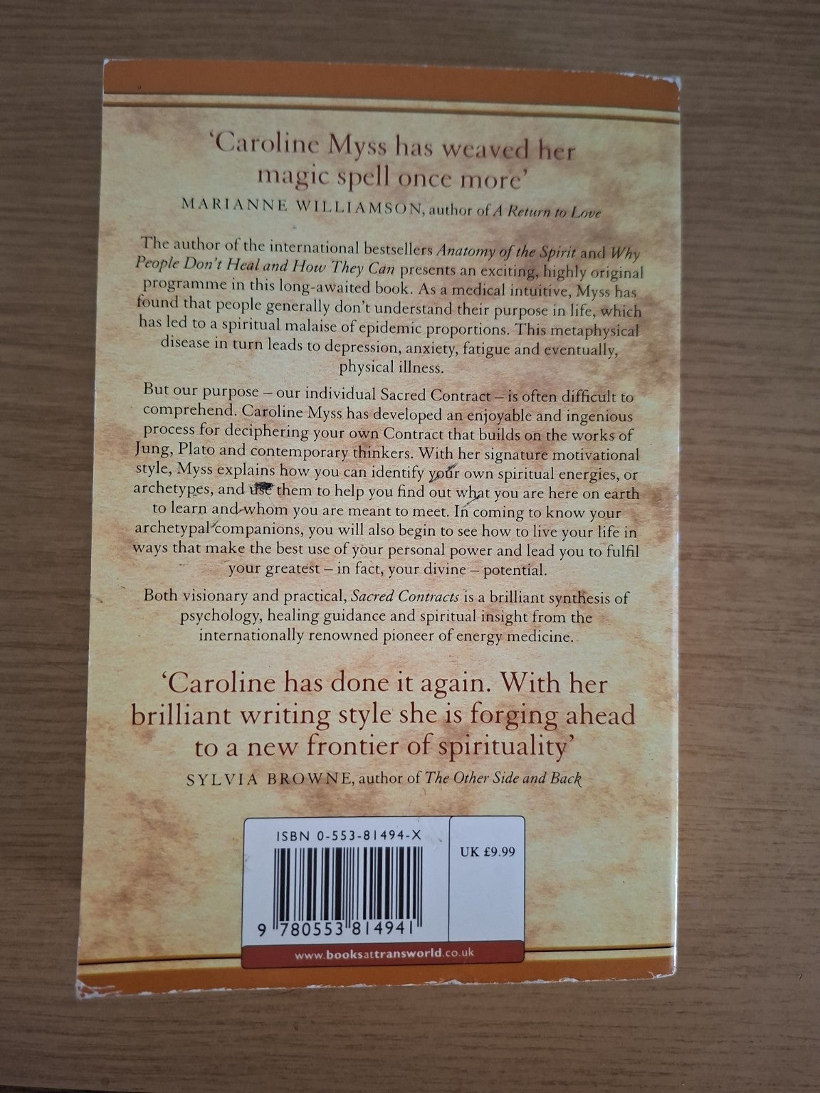 Sacred Contracts – Caroline Myss (Second Hand Book)
