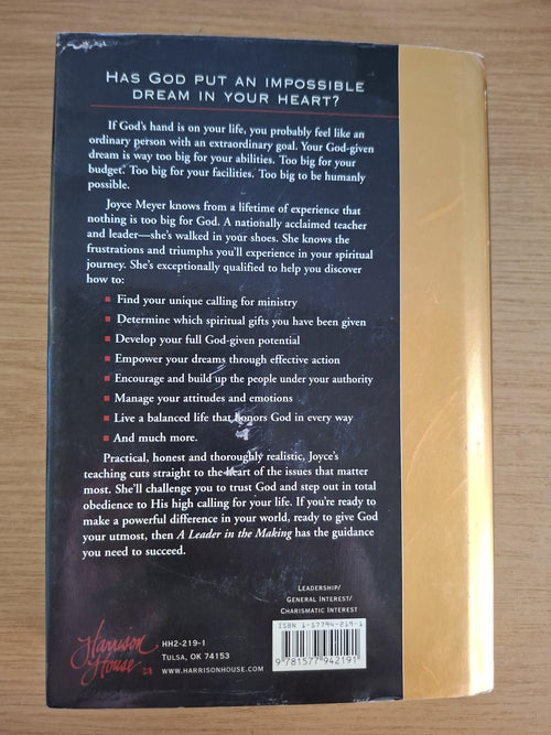 A Leader in the Making – Joyce Meyer (Second Hand Book)