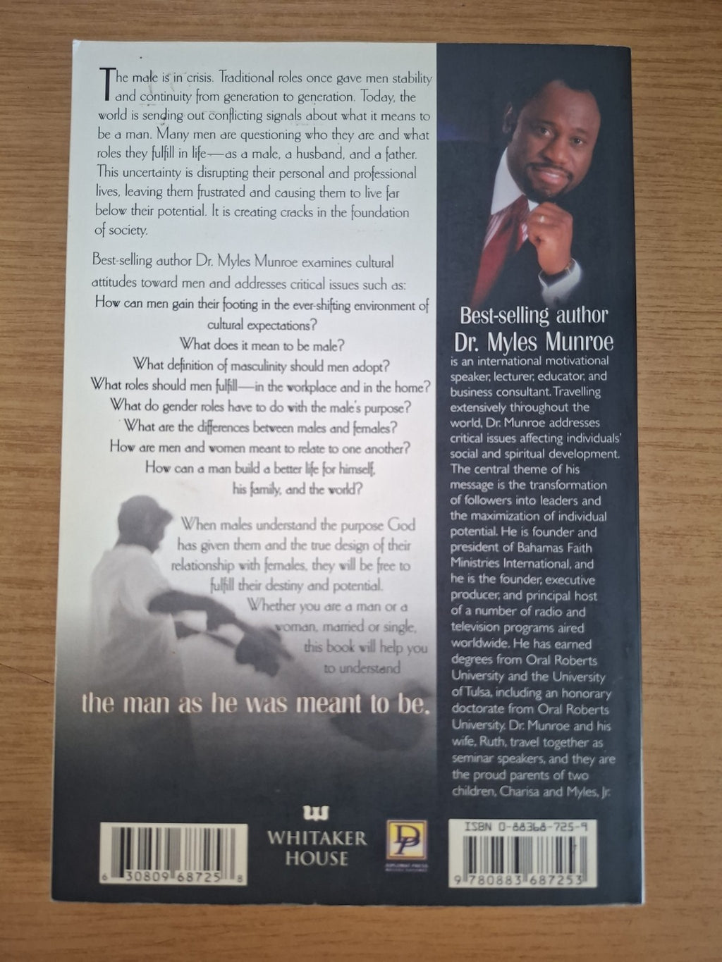 Understanding the Purpose and Power of Men – Dr. Myles Munroe (Second Hand Book)