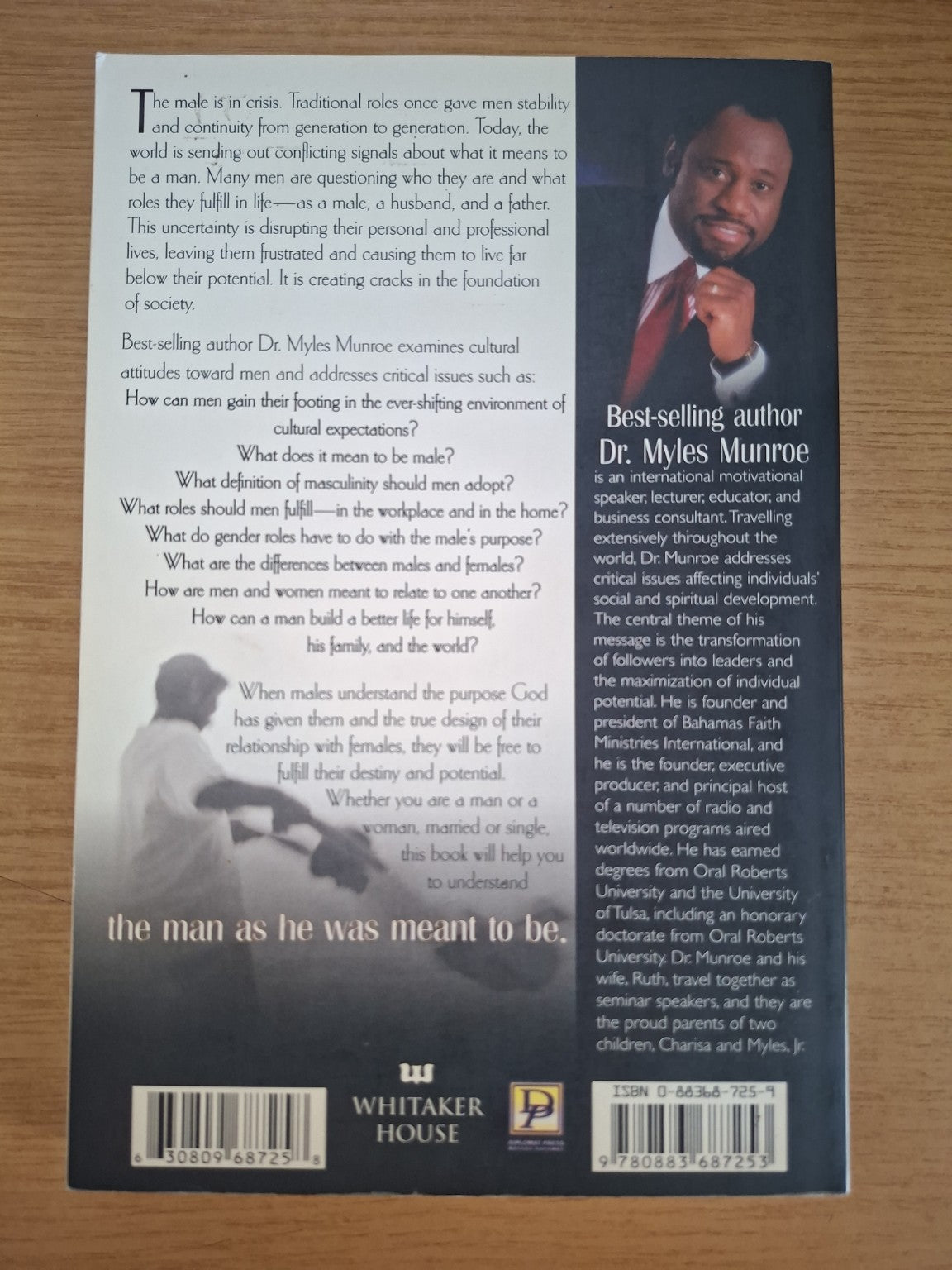 Understanding the Purpose and Power of Men – Dr. Myles Munroe (Second Hand Book)