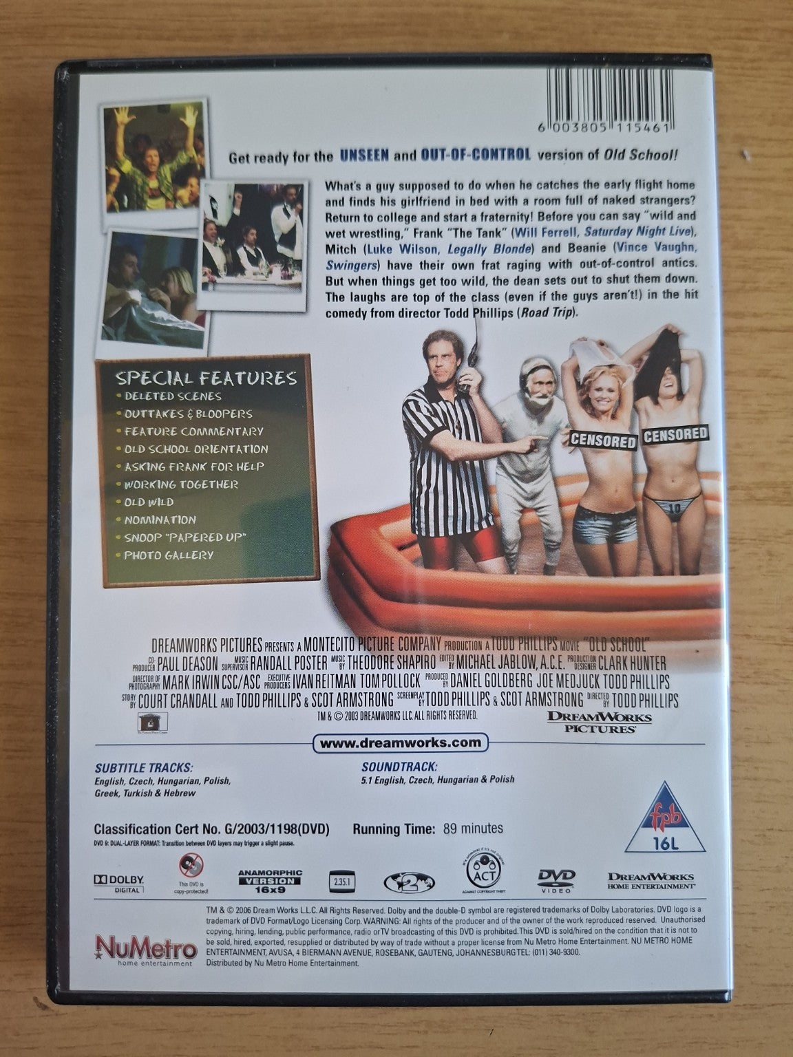 Old School (Unseen Version) – DVD (Second Hand)