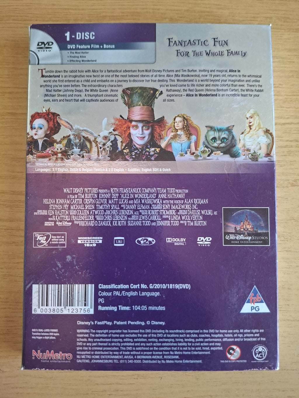 Alice in Wonderland – DVD (Second Hand)