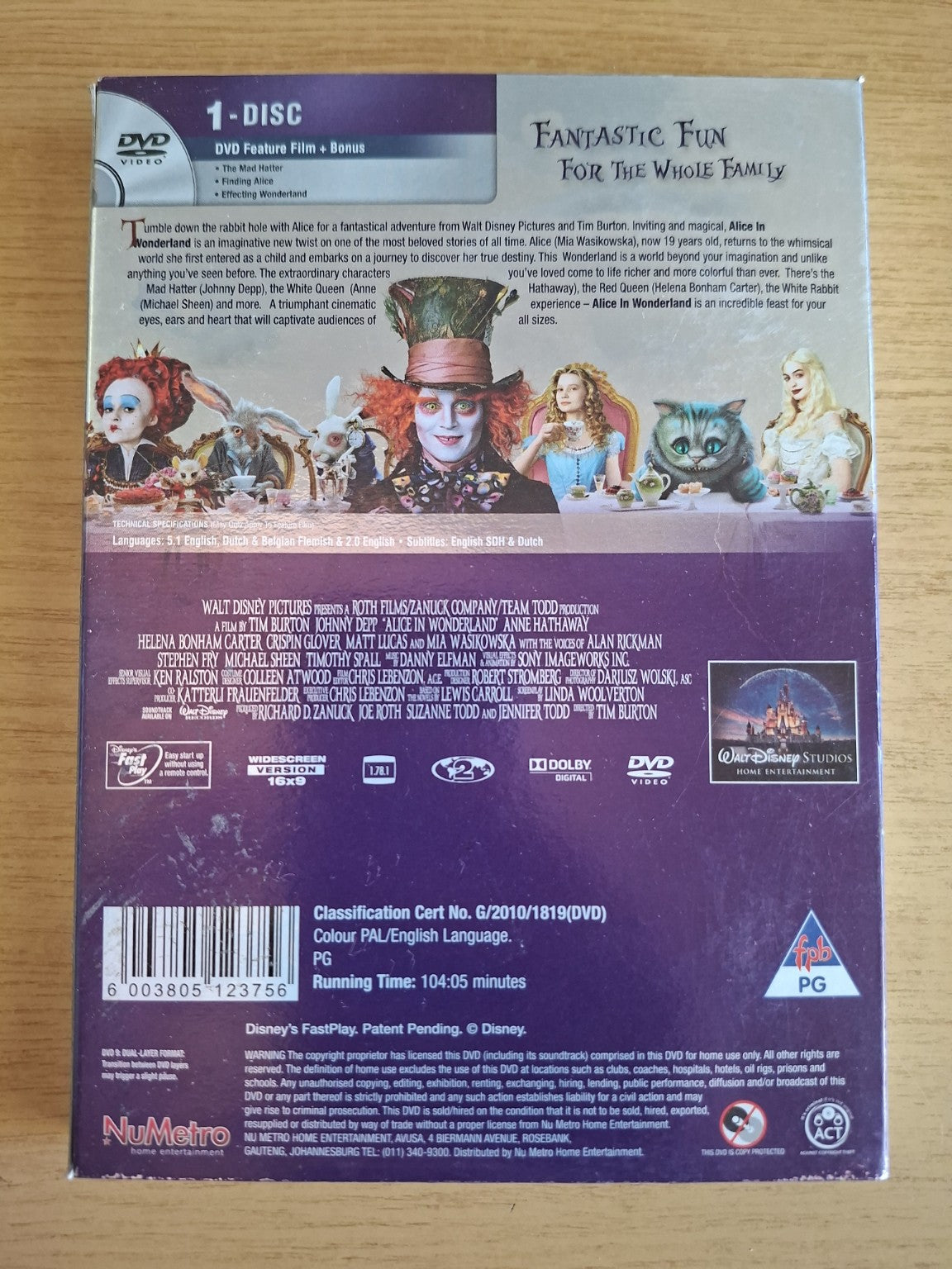 Alice in Wonderland – DVD (Second Hand)