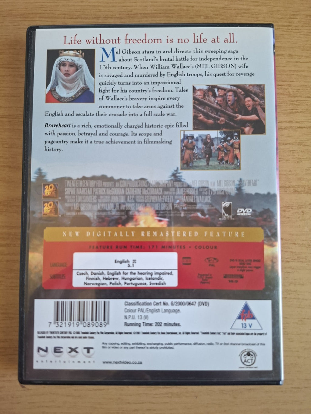 Braveheart – DVD (Second Hand)