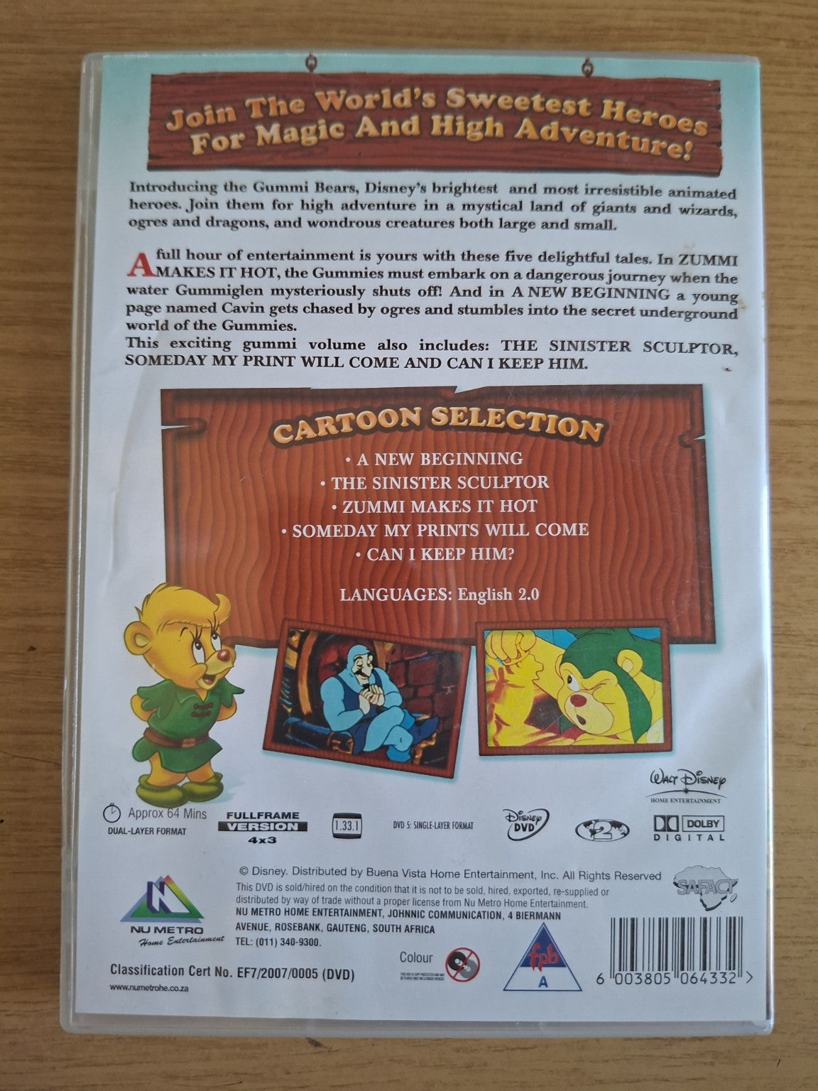 Adventures of the Gummi Bears – Volume One (Second Hand DVD)