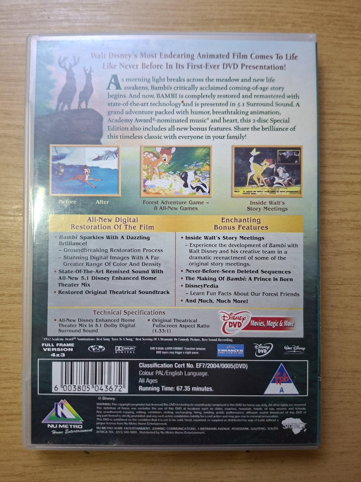 Bambi – Walt Disney Classics (Second Hand DVD)