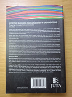 Effective Business Communication in Organisations (4th Edition) – Michael Fielding & Franzel du Plooy-Cilliers (Second Hand Book)