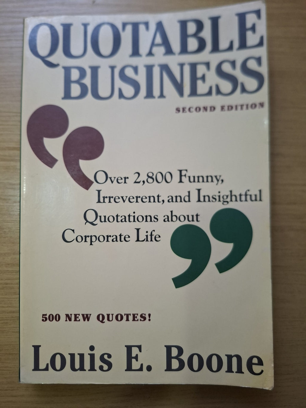 Quotable Business – Louis E. Boone (Second Hand Book)