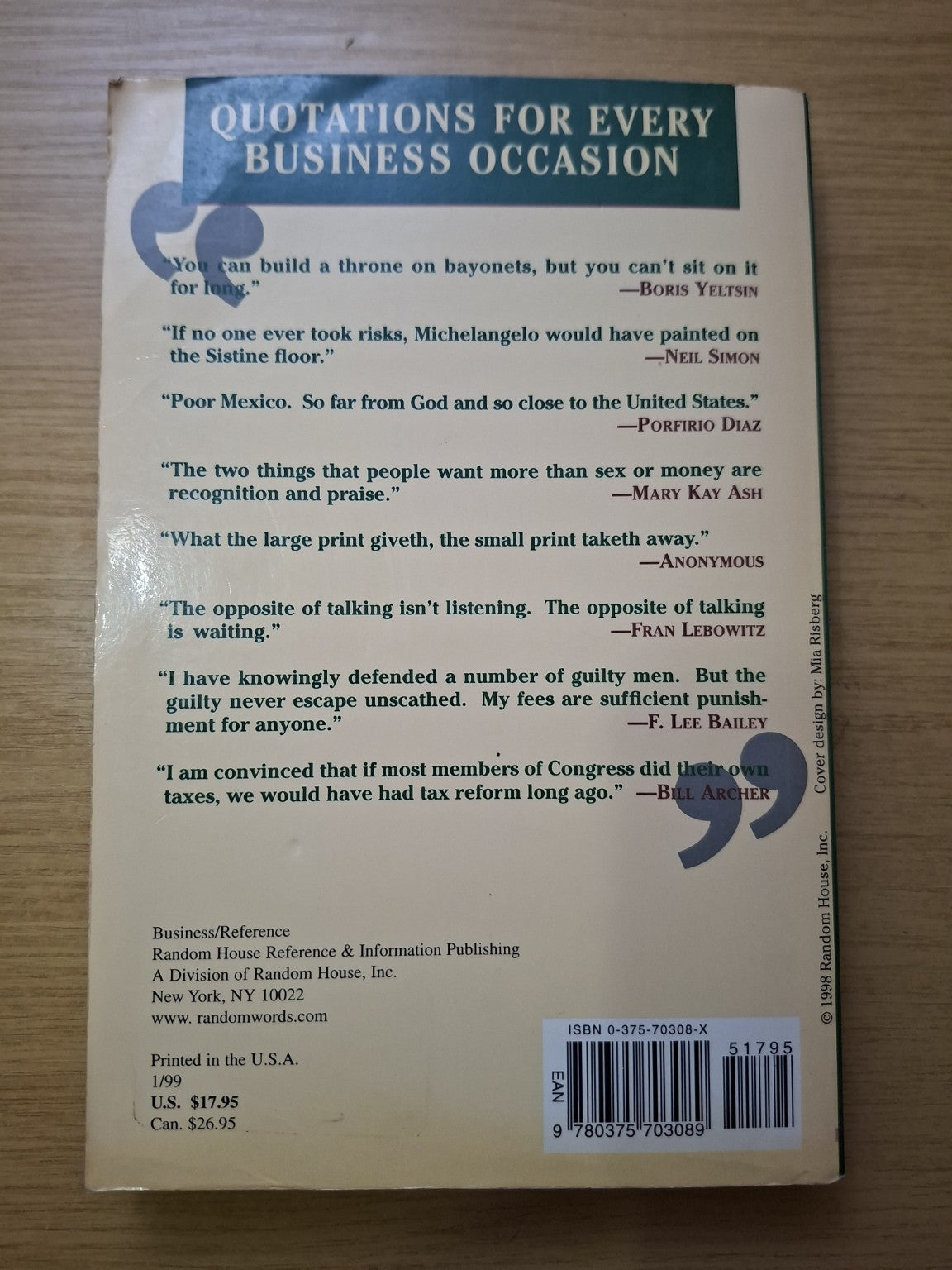 Quotable Business – Louis E. Boone (Second Hand Book)
