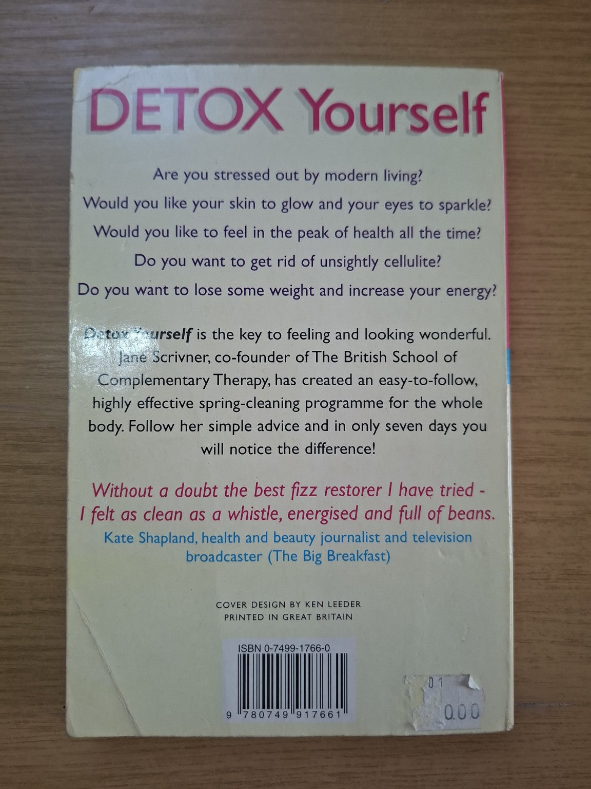 Detox Yourself – Jane Scrivner (Second Hand Book)