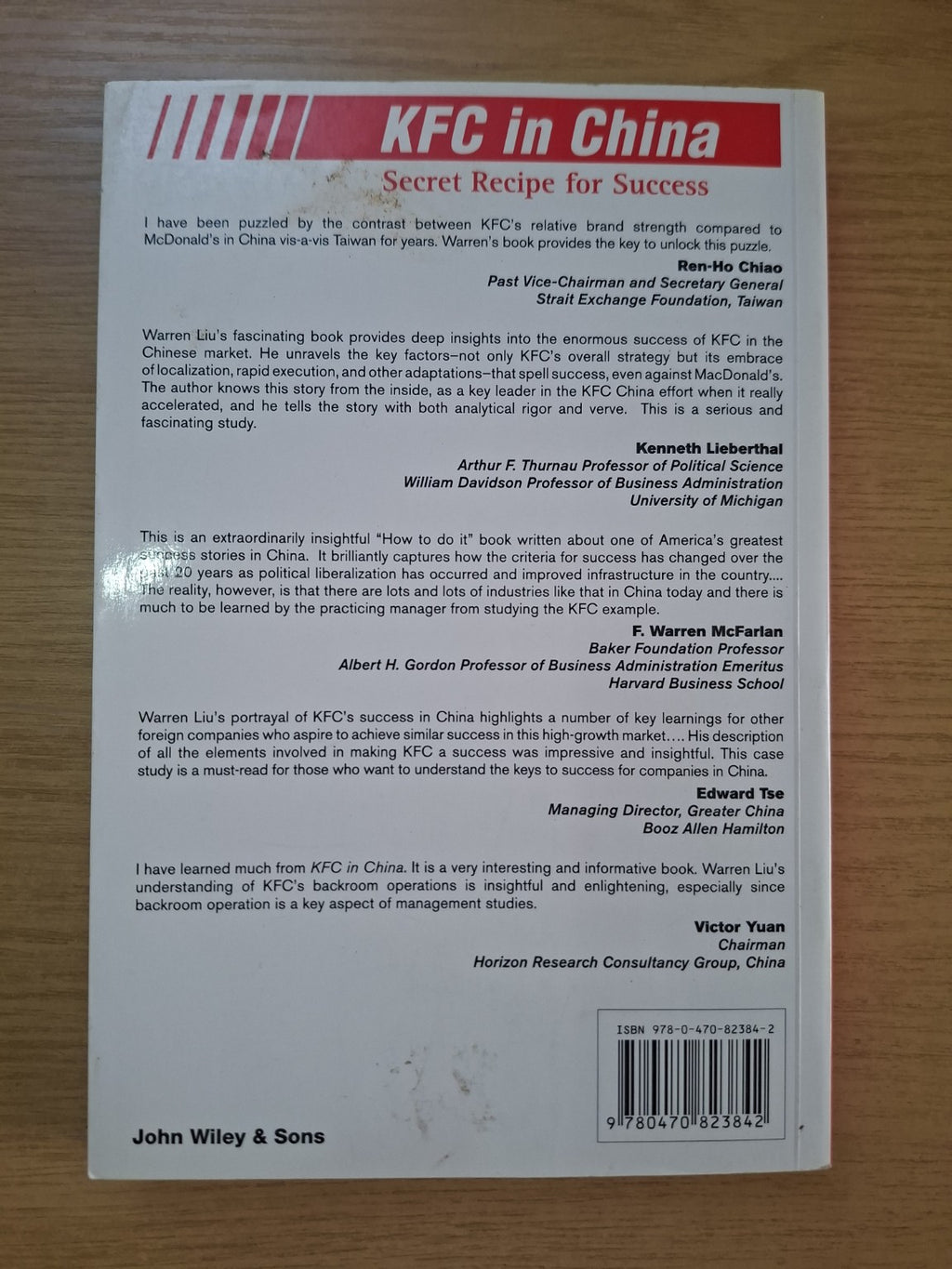 KFC in China: Secret Recipe for Success – Warren K. Liu (Second Hand Book)