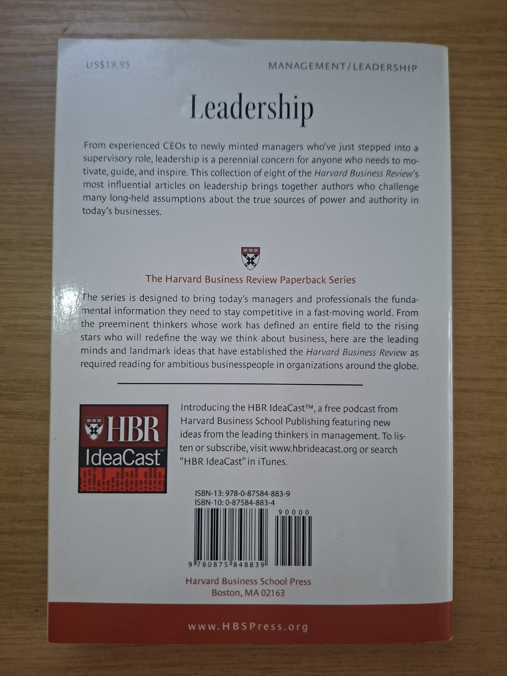 Harvard Business Review on Leadership (Second Hand Book)