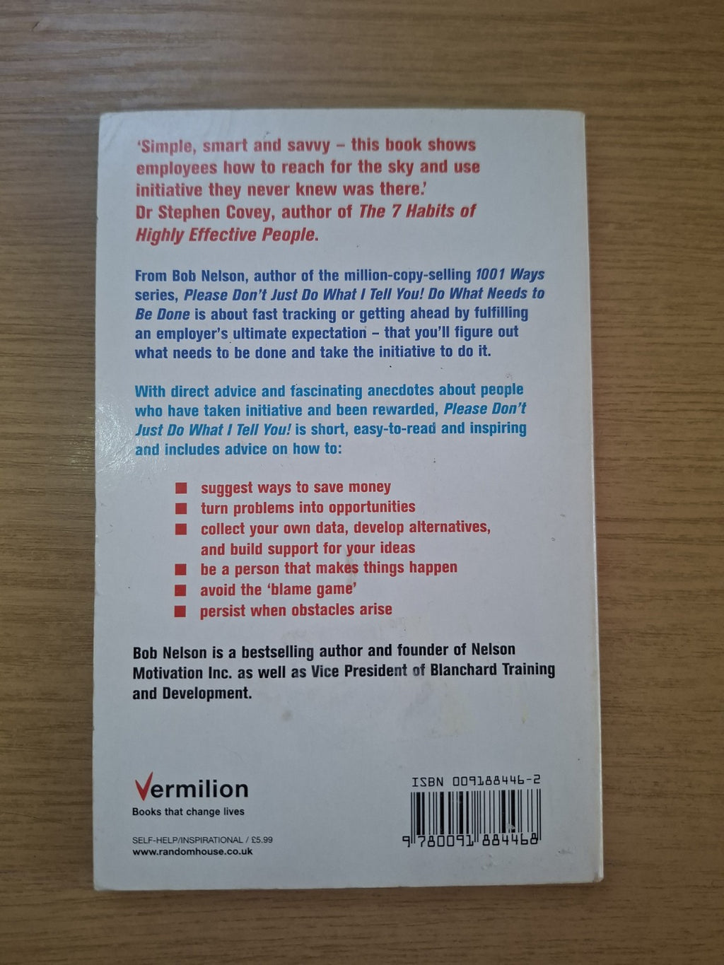 Please Don’t Just Do What I Tell You! – Bob Nelson (Second Hand Book)