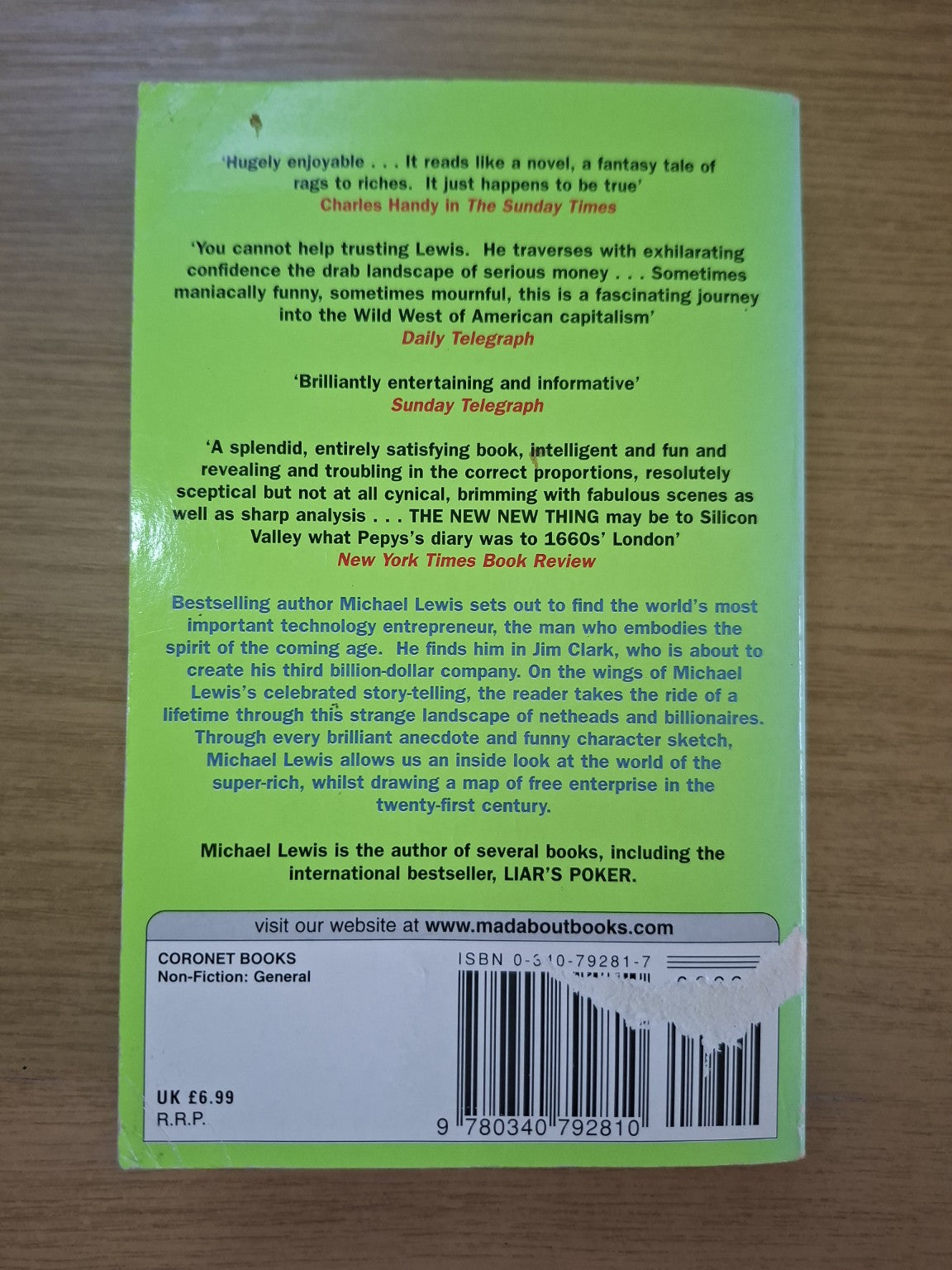 The New New Thing – Michael Lewis (Second Hand Book)