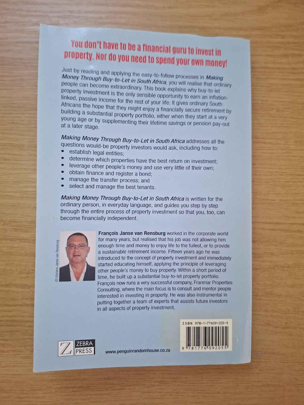 Making Money Through Buy-To-Let in South Africa – François Janse van Rensburg (Second Hand Book)