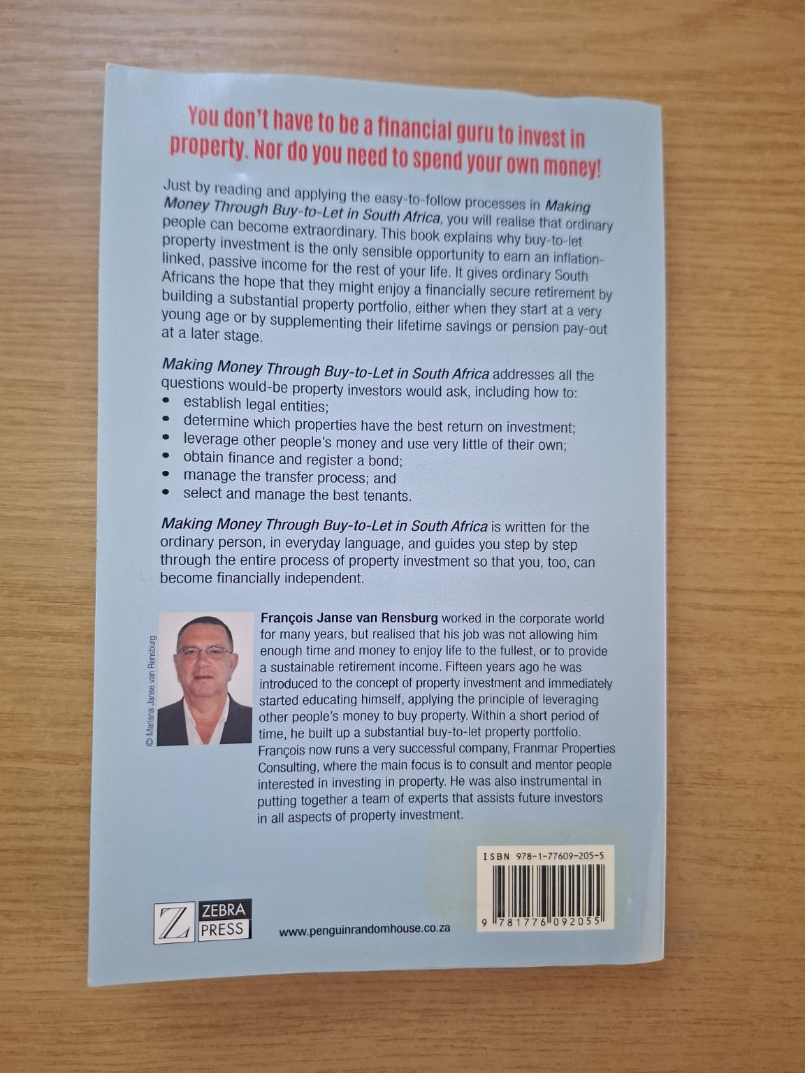 Making Money Through Buy-To-Let in South Africa – François Janse van Rensburg (Second Hand Book)