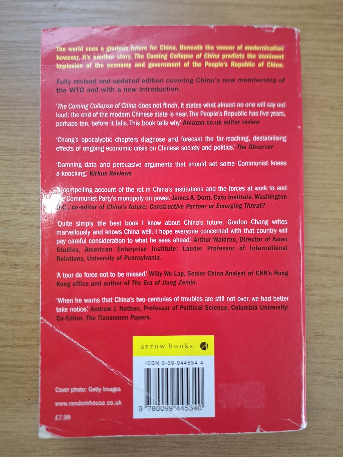 The Coming Collapse of China – Gordon G. Chang (Second Hand Book)