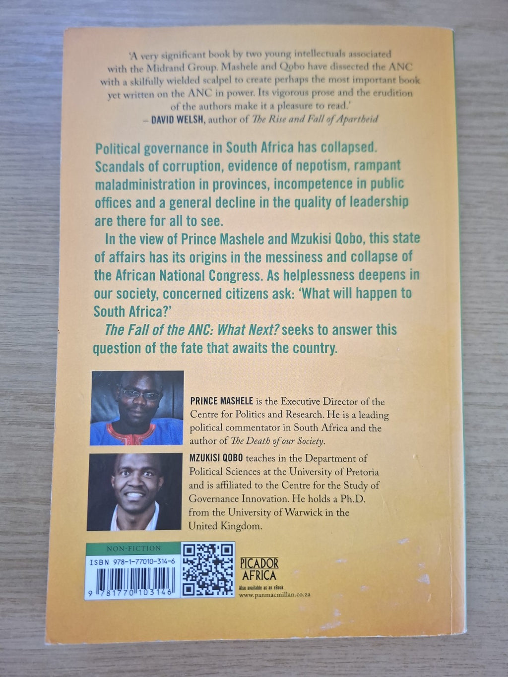 The Fall of the ANC: What Next? – Prince Mashele & Mzukisi Qobo (Second Hand Book)