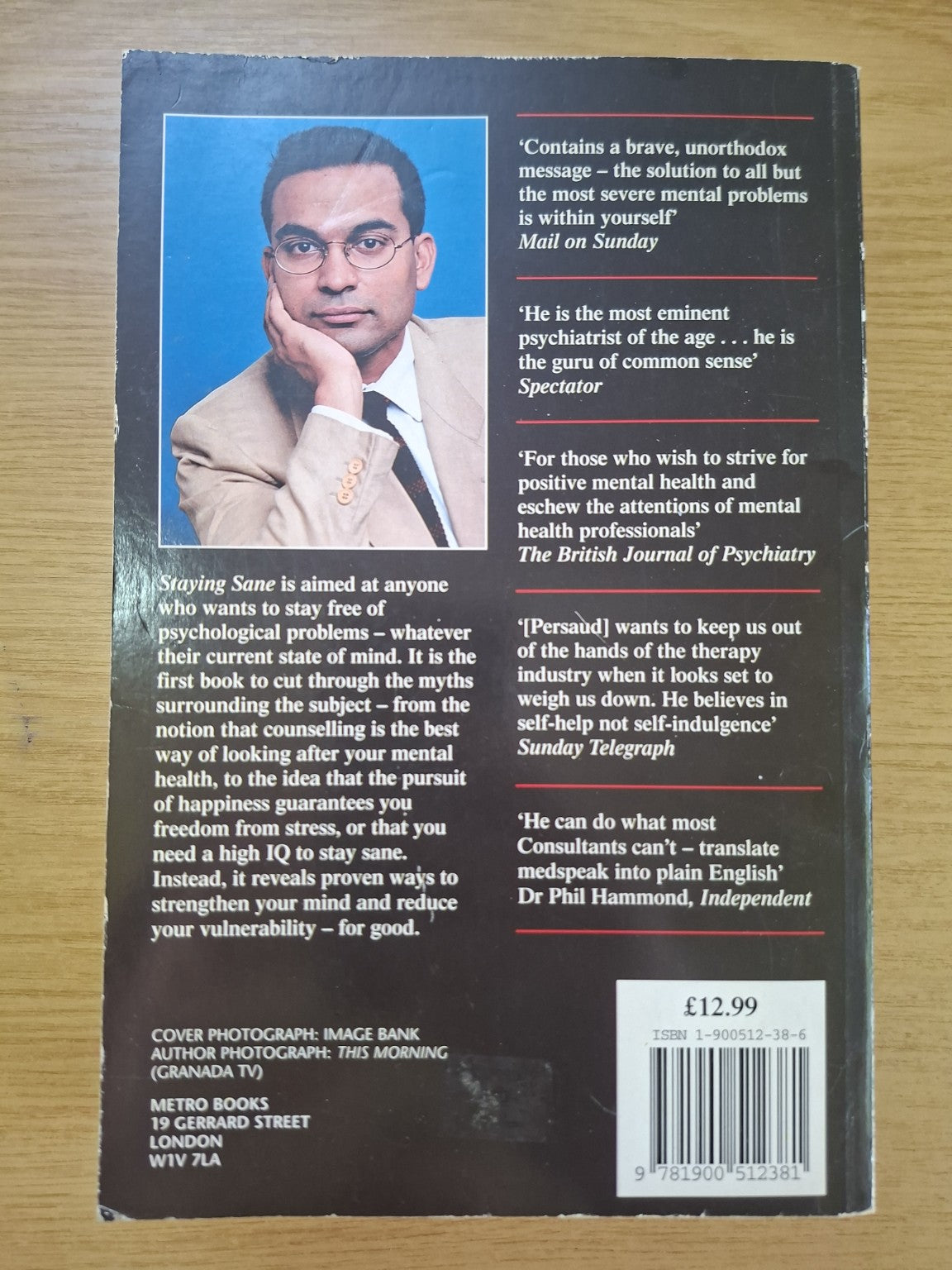 Staying Sane – Dr Raj Persaud (Second Hand Book)