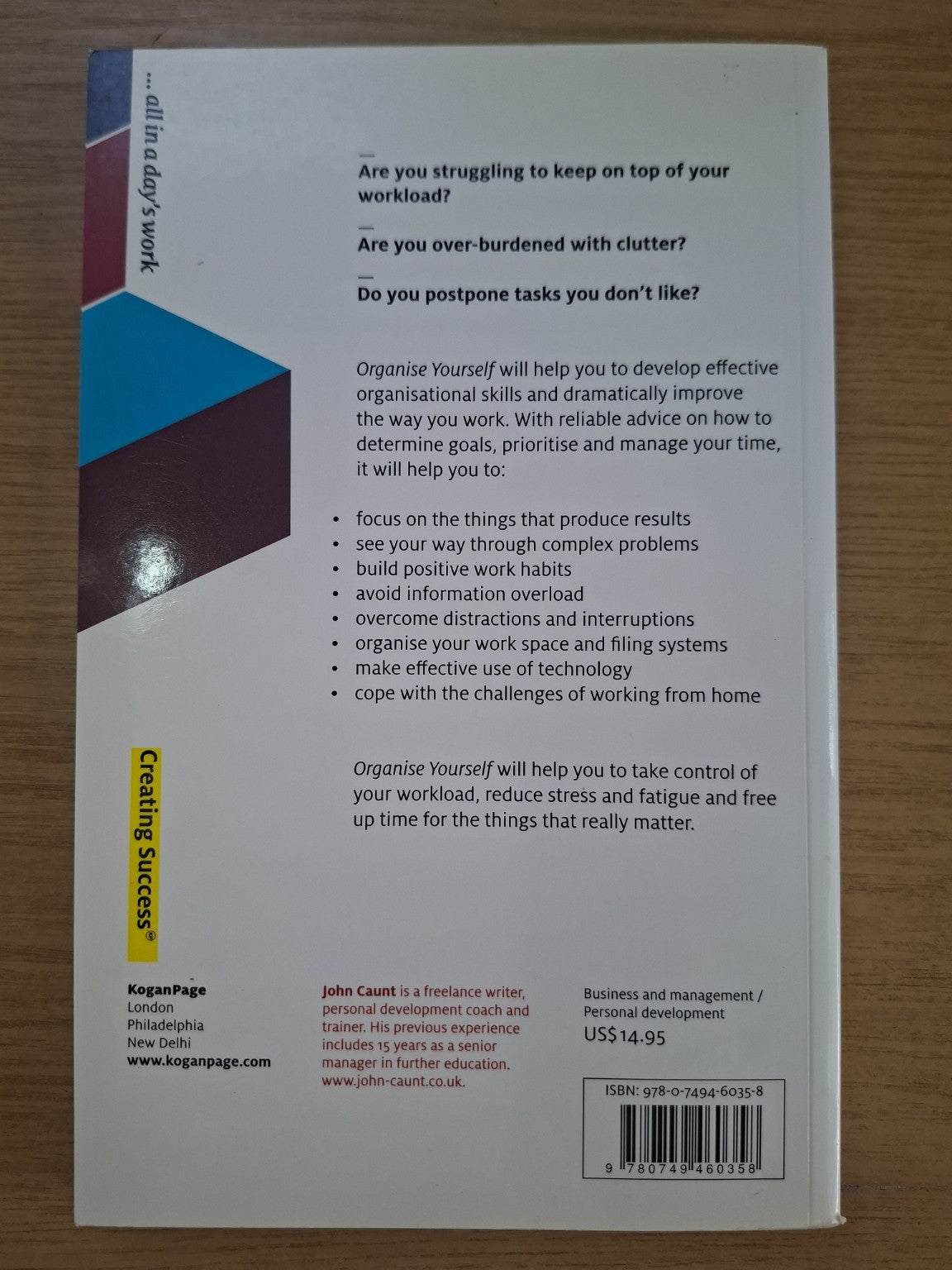 Organise Yourself – John Caunt (Third Edition) (Second Hand Book)
