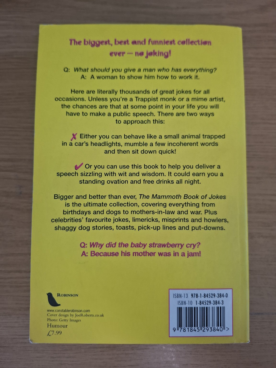 The Mammoth Book of Jokes – Geoff Tibballs (Second Hand Book)