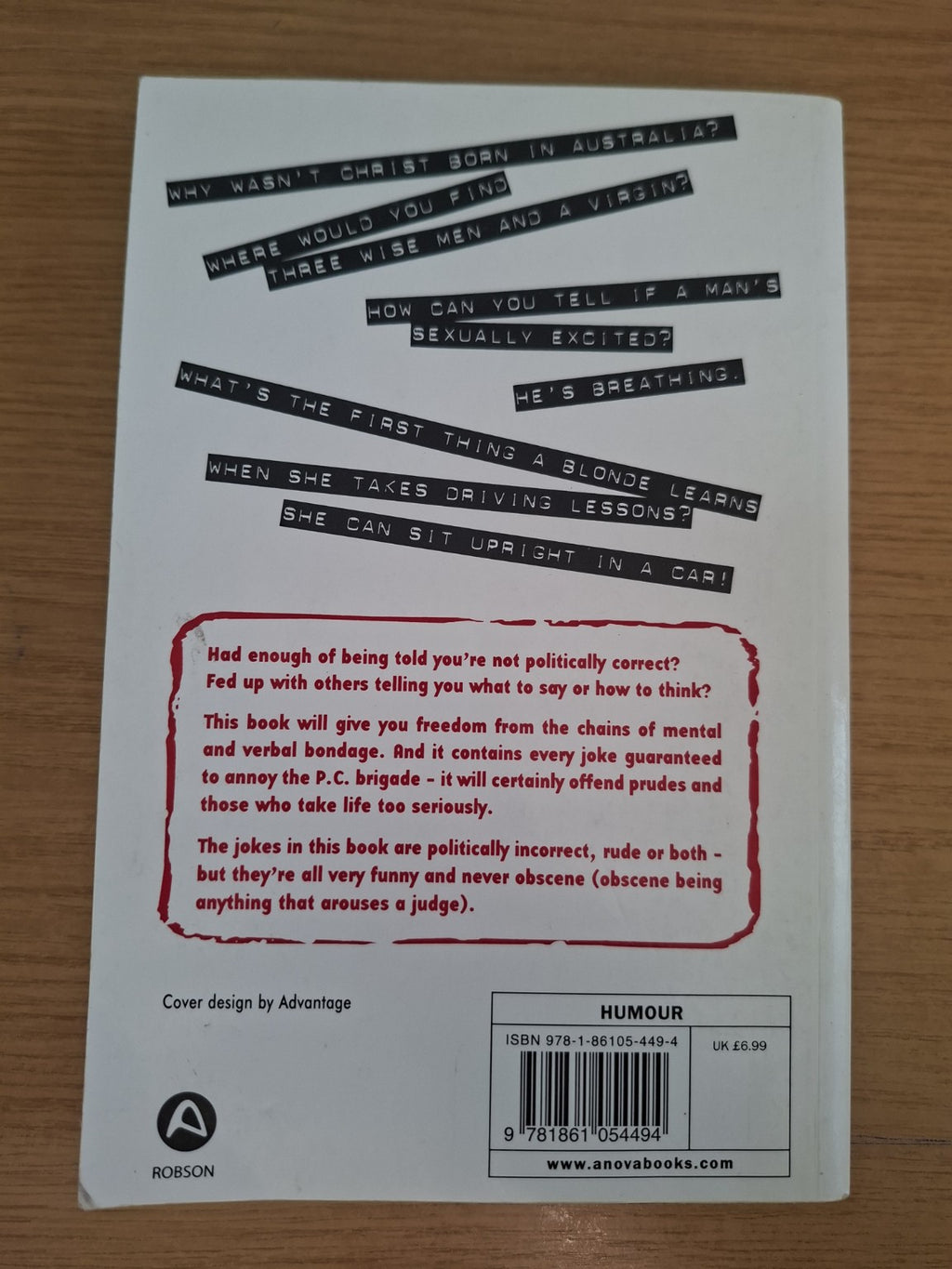 The Ultimate Book of Rude and Politically Incorrect Jokes – Allan Pease (Second Hand Book)