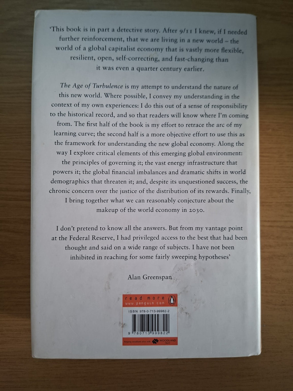 The Age of Turbulence – Alan Greenspan (Second Hand Book)