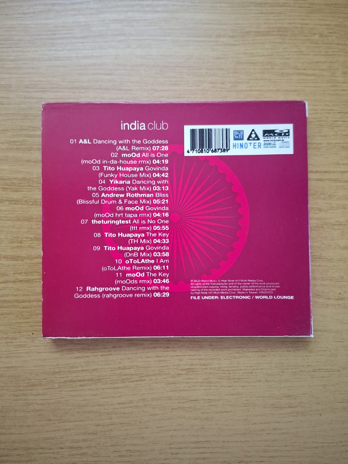 India Club – Atman RemixED (Second Hand CD)