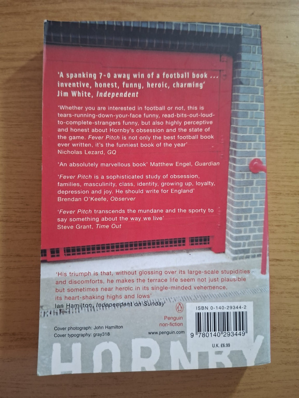 Fever Pitch – Nick Hornby (Second Hand Book)