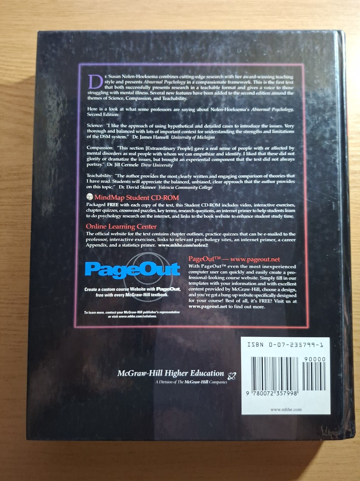 Abnormal Psychology (2nd Edition) – Susan Nolen-Hoeksema (Second Hand Book)
