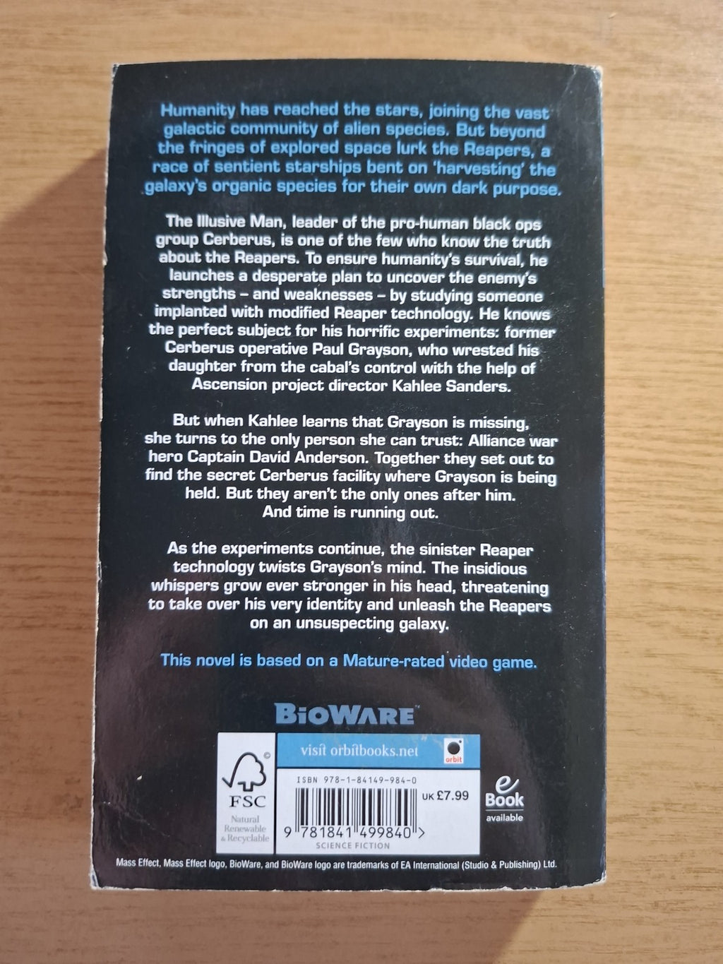 Mass Effect: Retribution – Drew Karpyshyn (Second Hand Book)