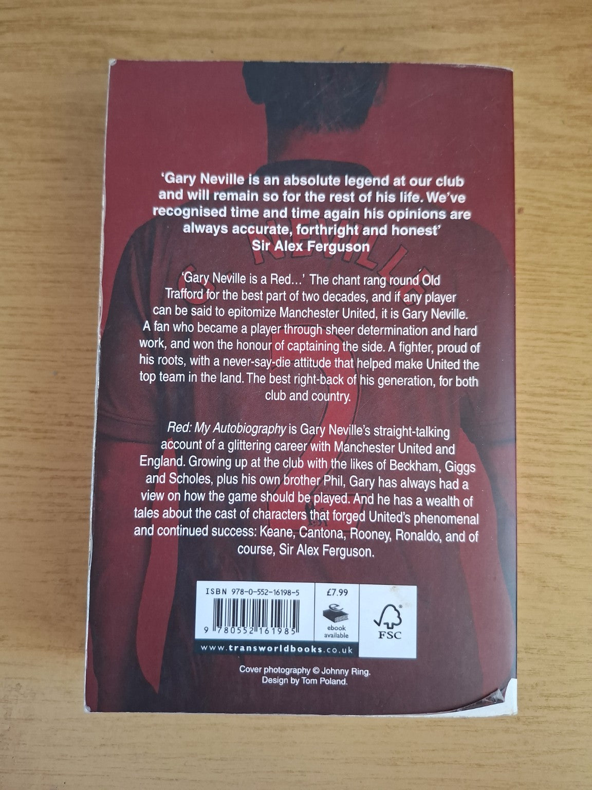 Red: My Autobiography – Gary Neville (Second Hand Book)