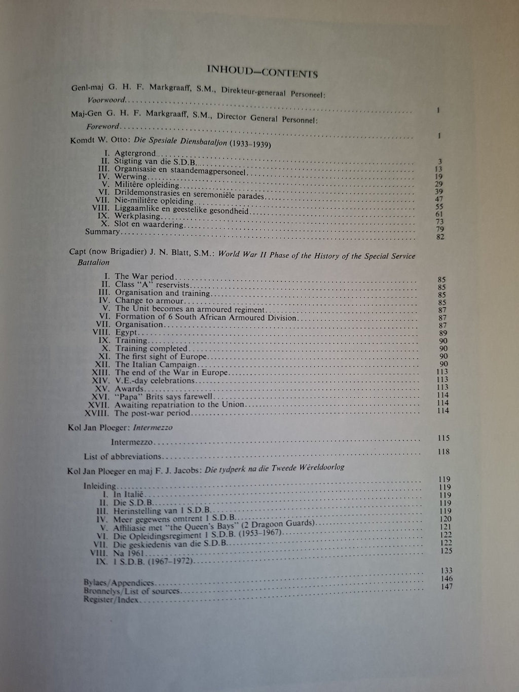 Die Spesiale Diensbataljon (1933–1973) – Komdt W. Otto (Second Hand Book)