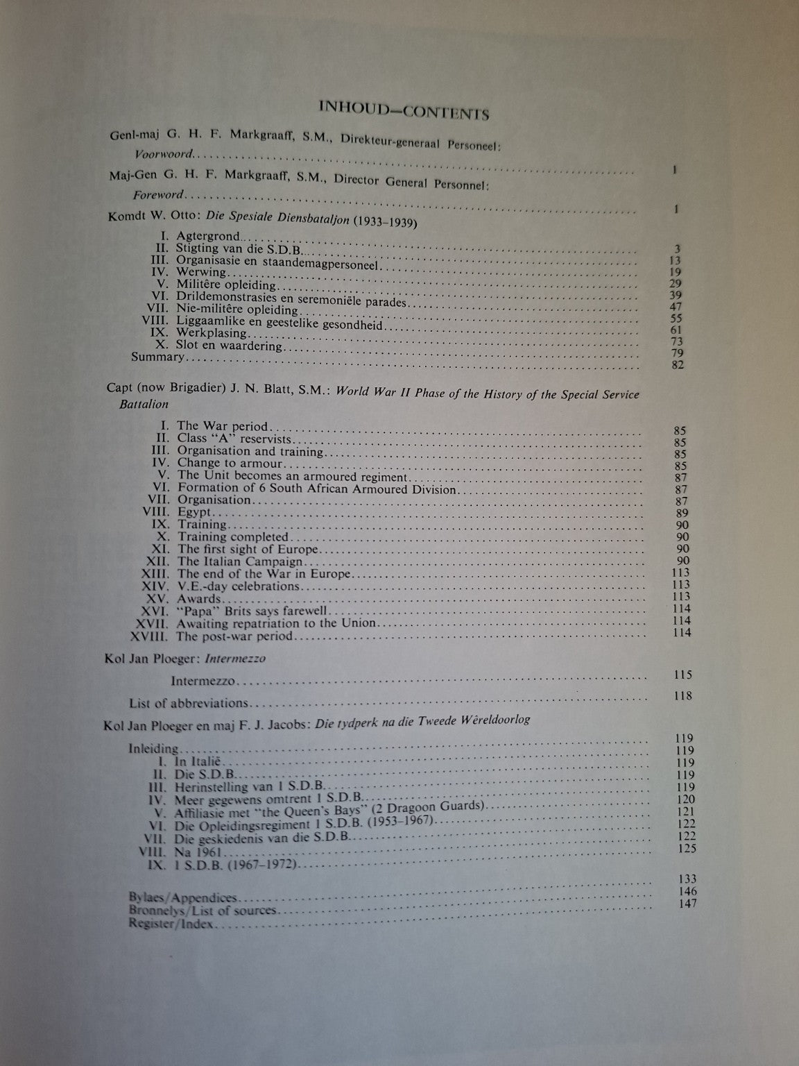 Die Spesiale Diensbataljon (1933–1973) – Komdt W. Otto (Second Hand Book)